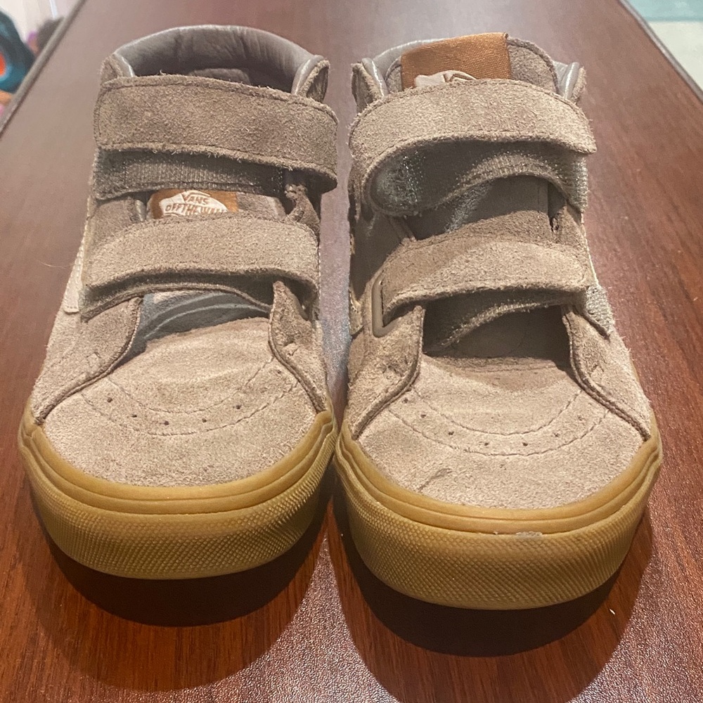 Vans Kids' Gray and Tan High-Top Sneakers